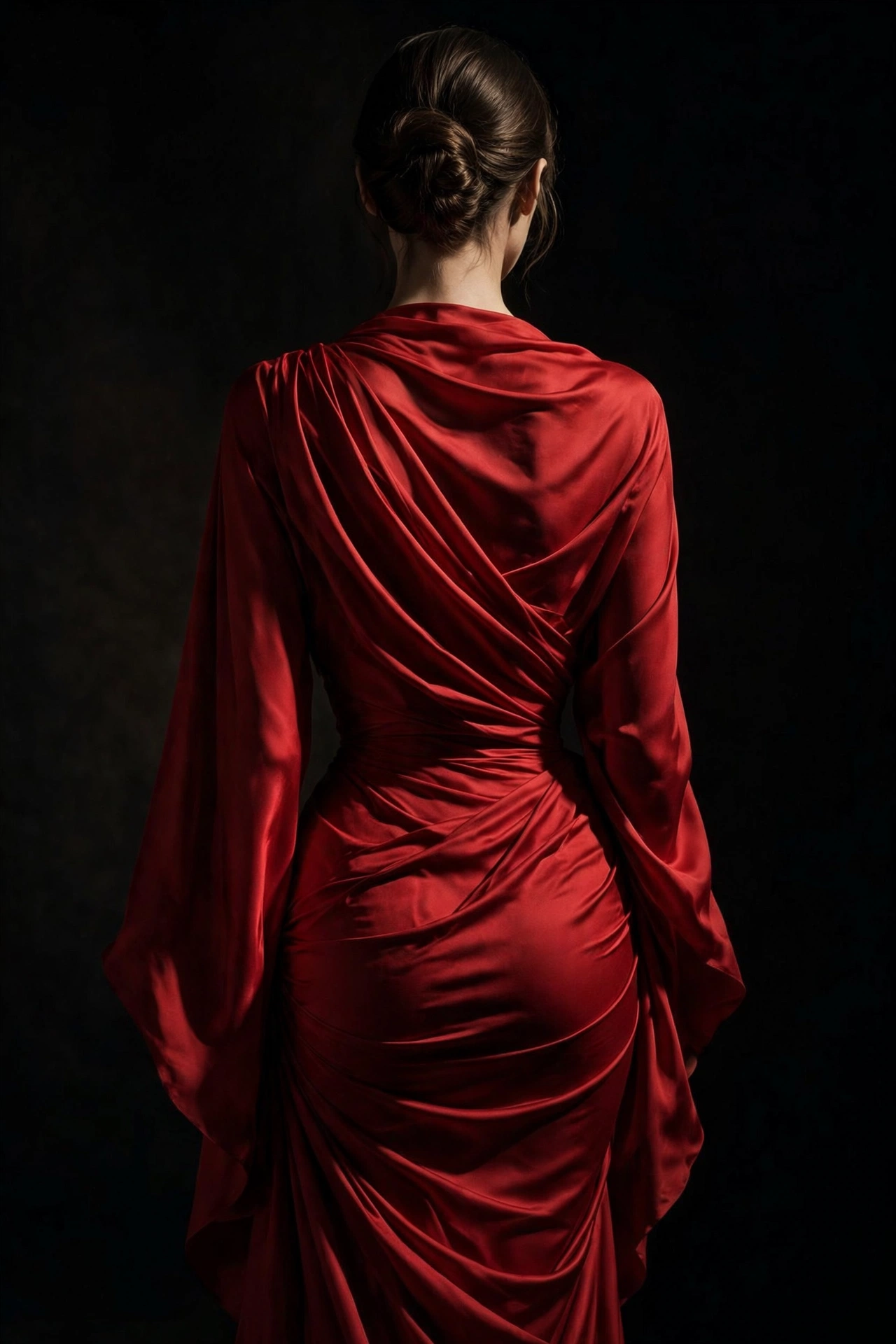 Abstract art print: Crimson Drape