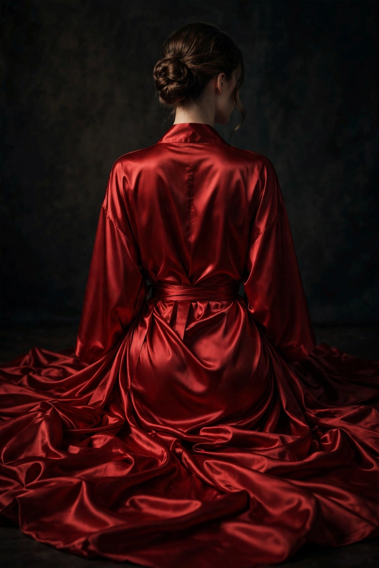 Abstract art print: Scarlet Robe